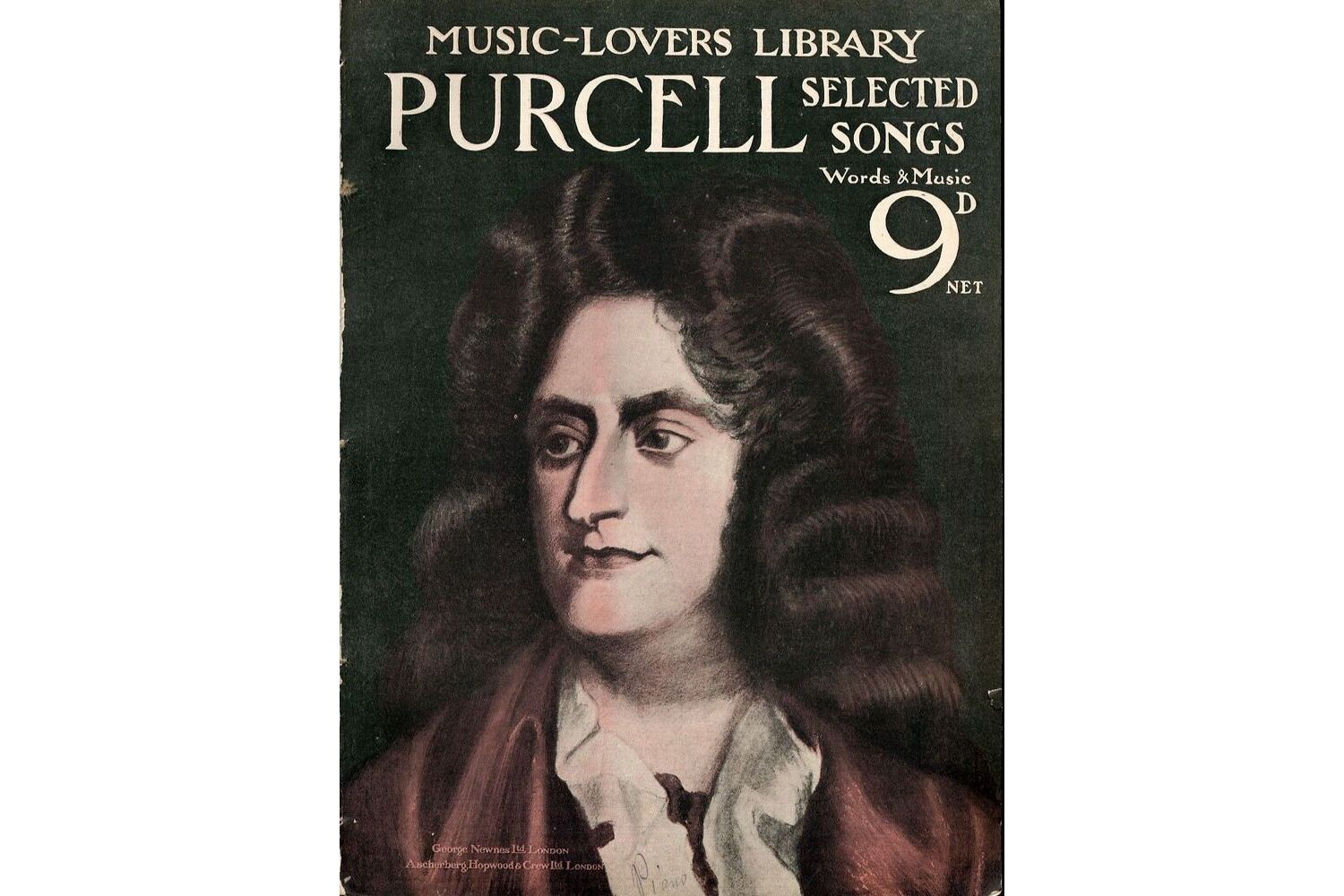 23　Library　Music　No.　Selected　For　Lovers　Voice　Purcell　and　Songs　Piano　only　£24.00