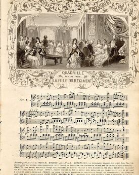 Quadrille on airs from La Fille du Regiment - Musical Boquuet No. 151