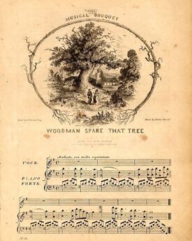 Woodman Spare that Tree - Musical Bouquet No. 11 - For Piano and Voice