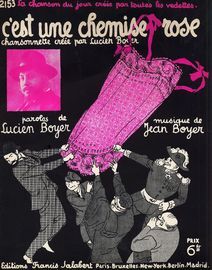 C'est une chemise Rose - For Piano and Voice with Ukulele chord symbols - Creee par Lucien Boyer - French Edition