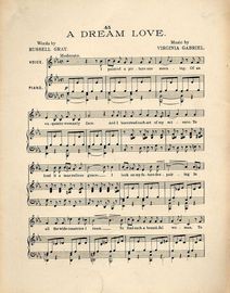 A Dream Love - Song for Voice and Piano