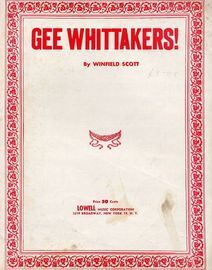 Gee Whittakers! - For Piano and Voice with Ukulele chord symbols
