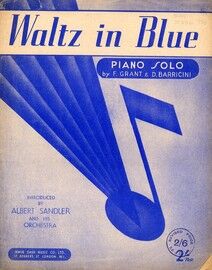 Waltz in Blue -  Piano Solo