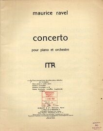 Ravel - Concerto - Arranged for 2 Pianos