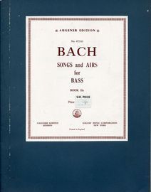 Bach -  40 Songs and Airs for  Contralto Bass - Book 11a -  Augeners Edition No. 4721d1