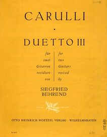Carulli - Duetto III - For 2 Guitars