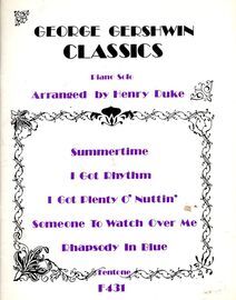 George Gershwin Classics - For Piano - F431