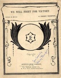 We will Fight for Victory - Autographed by Cherry Thompson