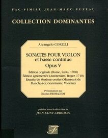 Arcangelo Corelli - Sonatas for Violin and Basso Continuo - Op. 5 - Facsimile Jean Marc Fuzeau - Collection Dominantes