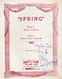 Spring - Signed by Author - Song