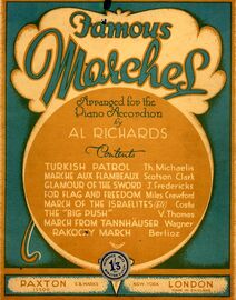 Famous Marches arranged for the Piano Accordion - Paxton edition No. 15500