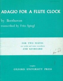 Beethoven - Adagio for a Flute Clock - For Two Flutes and Keyboard