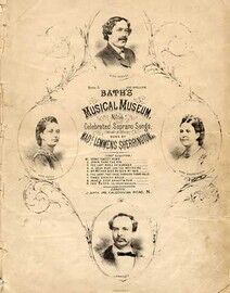 Baths Musical Museum Book 3, 9 celebrated Soprano songs sung by Madame Lemmens Sherrington & co., including Home Sweet Home, Comin Thro the Rye, The L