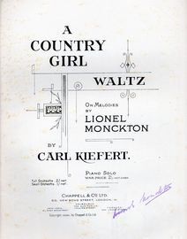 A Country Girl, waltz on melodies by Lionel Monckton