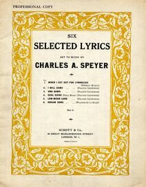 Six Selected Lyrics Set To Music - For Piano and Voice