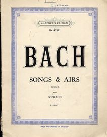 Bach - Songs and Airs - Book 2 - For Soprano - Augeners Edition No. 4720b