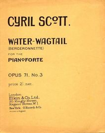 Water Wagtail - Bergeronnette - Op. 71, No. 3 - For Piano