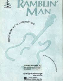 Ramblin' Man - Recorded by The Allman Brothers - Piano - Vocal - Guitar
