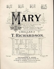 Mary - Ballad - In the key of A flat for high voice