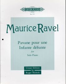 Pavane pour une infante defunte, for the piano - Urtext Edition Peters No. 7371
