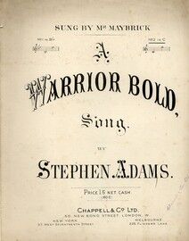 A Warrior Bold - Song, sung by Mr Maybrick