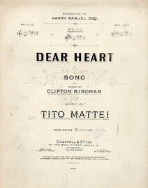 Dear Heart - Song in the key of D major for medium voice