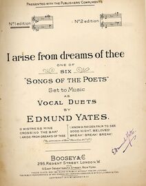 I Arise from Dreams of Thee - From "Songs of the Poets" - Vocal Duet
