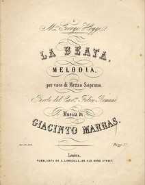 La Beata. Melodia for Mezzo soprano