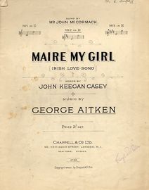 Maire My Girl - Irish love song in the key of C major for lower voice
