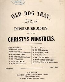 Old Dog Tray, No. 12 of Popular Melodies sung by Christy's Minstrels