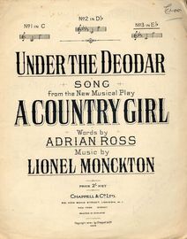 Under The Deodar - Song as sung by Maggie May in "A Country Girl" - Key of E flat major for High voice