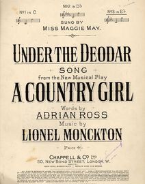 Under The Deodar - Song - From the New Musical Play "A Country Girl" - In the key of E flat major for High Voice