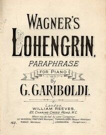 Wagners Lohengrin Paraphrased, for piano