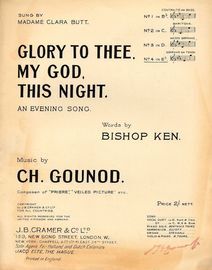 Glory to Thee My God This Night - Song in the key of E flat major for Soprano or Tenor