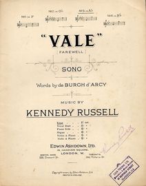 Vale (Farewell) - Song - In the key of A flat major