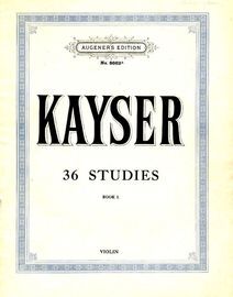 36 Violin Studies. Book I -  Augeners Edition No. 8662a