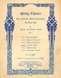 A June Night - No. 4 from Spring Fancies Series -For  Piano Solo - Op. 17 No. 4