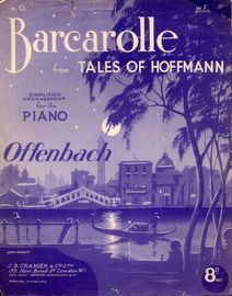Barcarolle  - From The Tales of Hoffmann - For piano