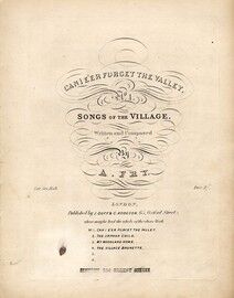 Can i eer Forget the Valley, Songs of the Village No 1