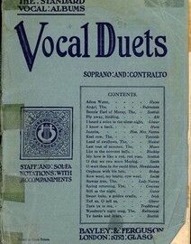 Vocal Duets - Soprano and Contralto - The Standard Vocal Albums Series - Book One - Staff and Sol-Fa Notations with accompaniments