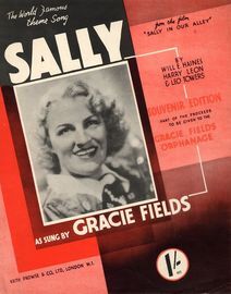 Sally  from "Sally In our Alley" - Souvenir Edition - Part of the proceeds to be given to the Gracie Fields Orphanage