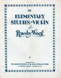 50 Elementary Studies for Violin