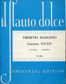 Canzona XXXIV - For 8 Recorders - Universal Edition No. 12641