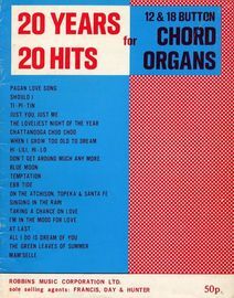 20 years 20 hits - For 12 & 18 Button Chord Organs