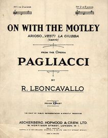 On With the Motley - Ario Vesti La Giubba (Canio) - from "Pagliacci"  - Key of E minor for High Voice