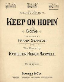 Keep On Hopin' - Song - In the key of F major for high voice