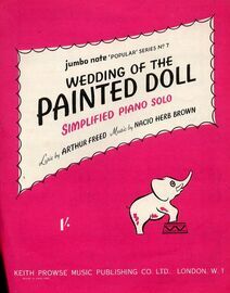 Wedding of the painted doll, simplified. Piano Solo - Jumbo Note popular series No. 7
