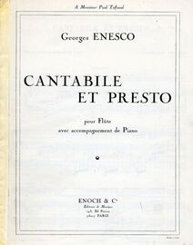 Cantabile et Presto - For Flute with Piano accompaniment