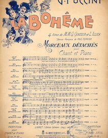 La Boheme - Acte 2me. - Valse De Musette - Morceaux Detaches - No. 7 - Pour Chant et Piano