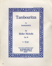 Tambouritza - Op. 20 -  Piano Solo